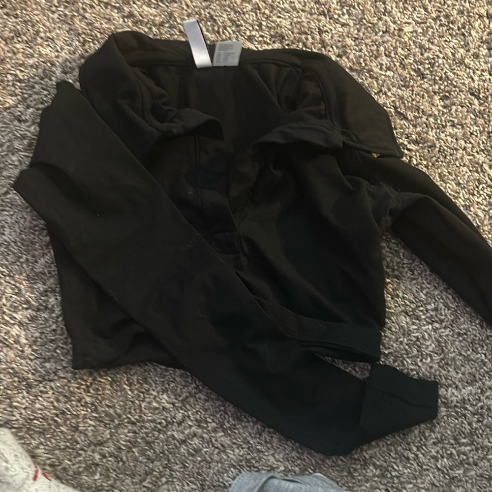 long sleeve black top, h&m
